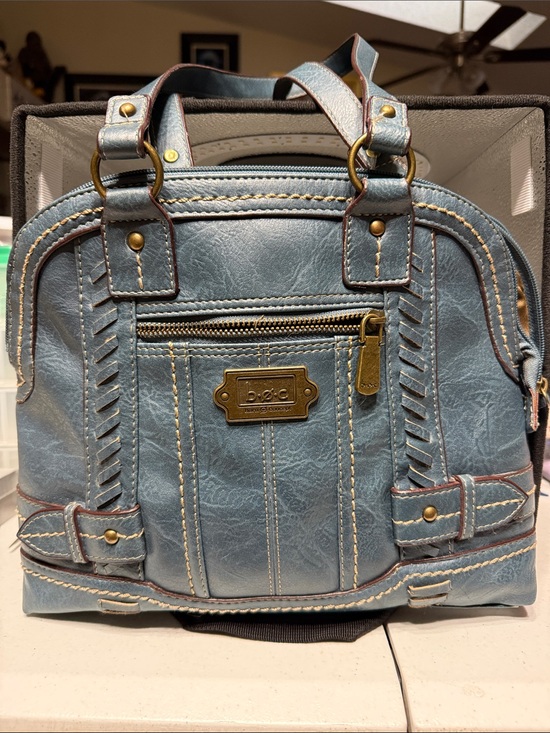 Born Concept Handbags - Born Concept Blue Satchel Bag